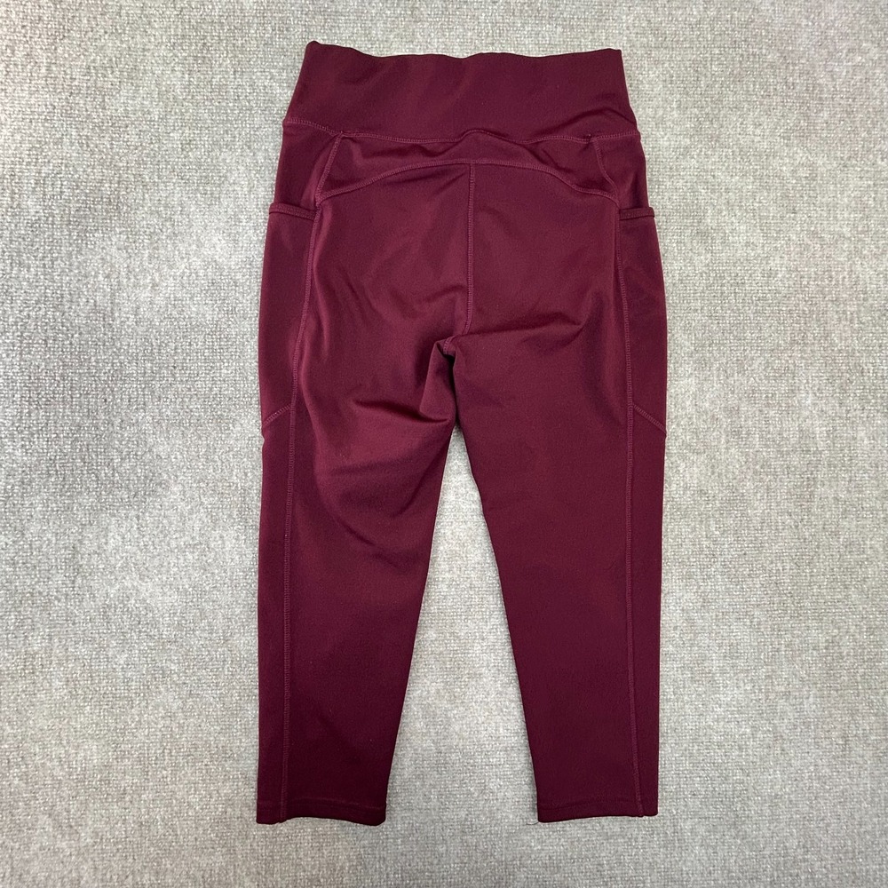 Pop Fit Leggings Womens Medium Purple Stretch High Rise Workout Yoga Running - Picture 3 of 13